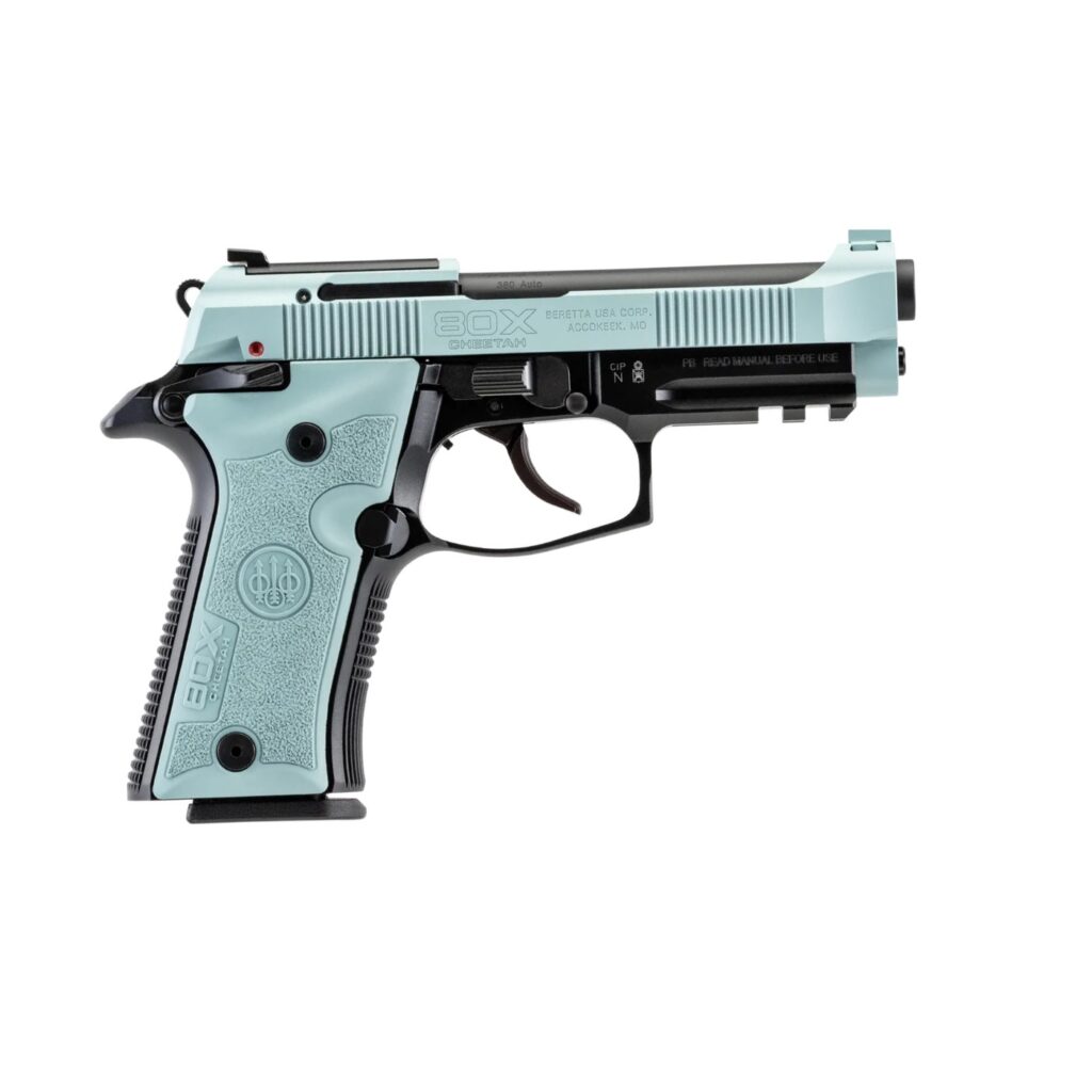 Beretta 80X Cheetah 380 ACP Baby Blue 10 Round Capacity SPEC0715A