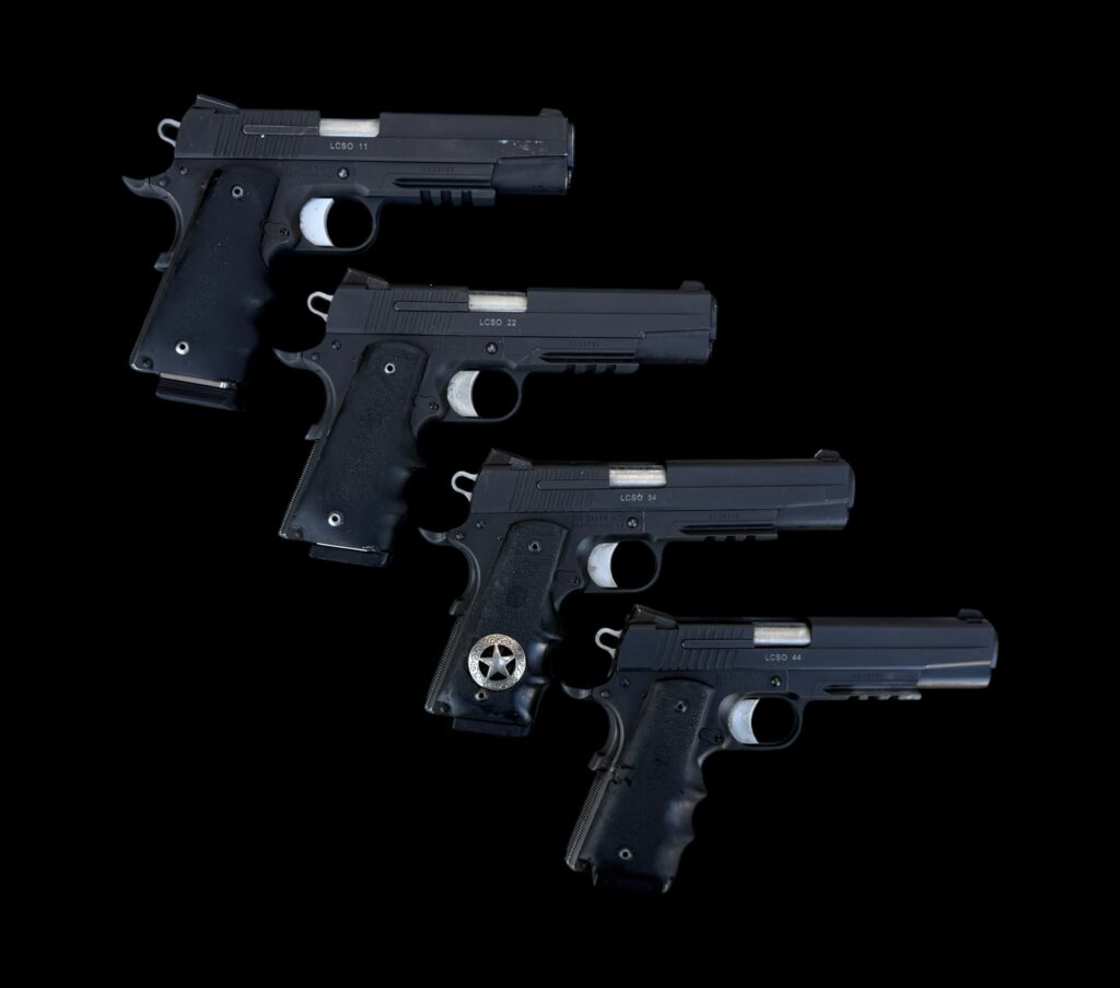 (1) One Sig Sauer 1911 45 ACP Police Trade 5″ Barrel 2 Mags & Box