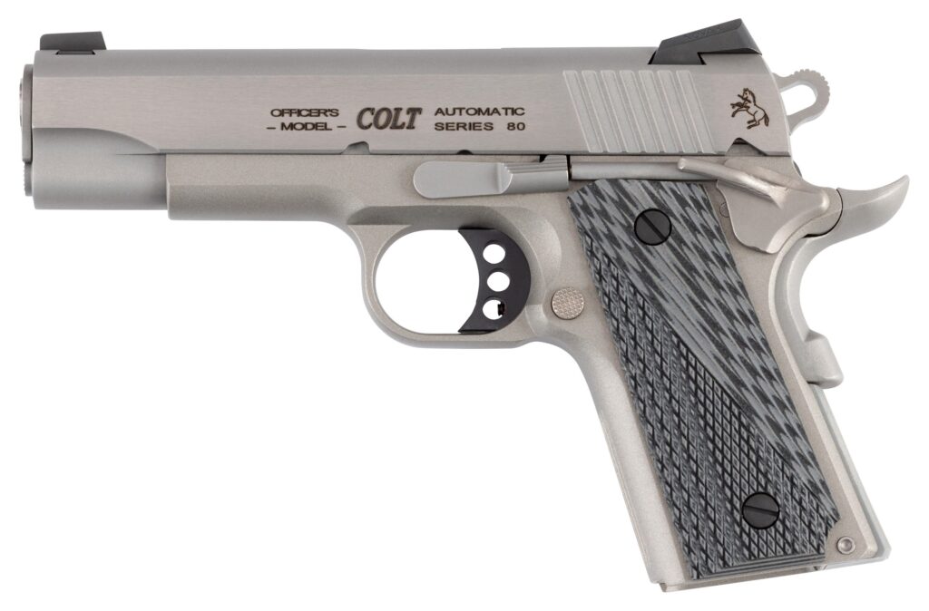 Colt Officers Model Commander Slide 45 ACP Stainless Steel 4.25″ Barrel O9840XE