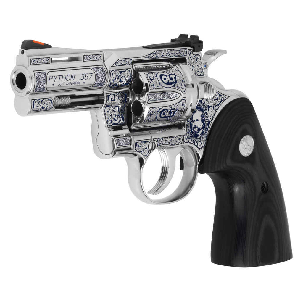 Limited Edition Exclusive Colt Python Sapphire Engraved 357 Mag 3″ Barrel Samuel Colt