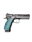 CZ Shadow 2 Optics Ready 9mm – Black Poly Frame, Blue Grips, 3 Mags, Made in USA - View 4