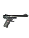 Used Ruger Mark IV Target .22 LR Pistol – Threaded 5.5″ Bull Barrel, Blued Finish, 4 Mags - View 8