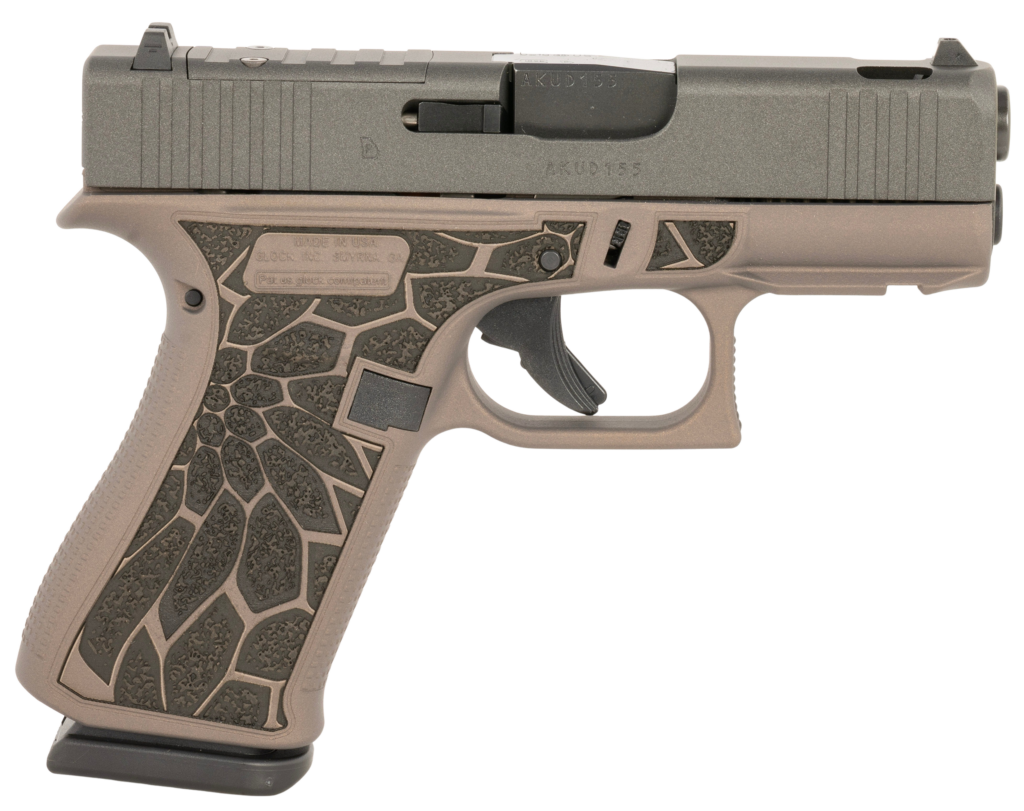 Glock 43X 9mm MOS Ported Gold Cerakote & Textured Grip UX4350201FRCRUP