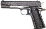 Cnc Firearms CNCGATOR45 Colt Government Gator Sports South Exclusive 45 ACP 7+1 5″ Stainless Match Grade Barrel, Black Alligator Leather Stainless Steel Slide, Black DLC Stainless Steel Frame, Black Alligator Leather Grip - View 1