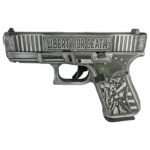 Glock G19 Gen5 Custom Patriot Gray Live or Die Compact 9mm 4.02″ 15rds, Patriot Gray - View 1