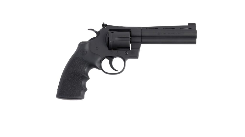 Colt Python 357 Mag Matte Blue 5″ Barrel Hogue Grips PYTHON-BM5RNS