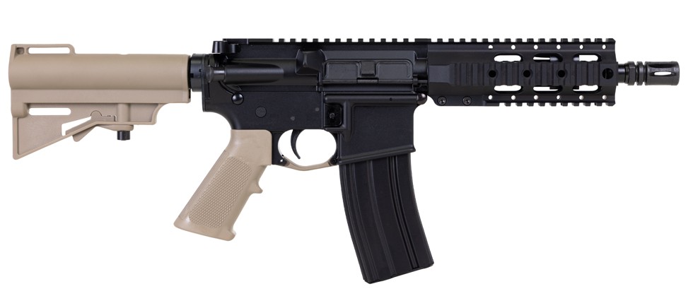 DPMS “Kitty Kat” 556 Nato 7.5″ Barrel FDE Quad Rail CAR Brace Pistol DP51655227754