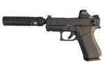 Glock 43X Custom Shark Puppy 9mm W/ Holosun 407K & JK 105 CCX Silencer / Suppressor Combo - View 3