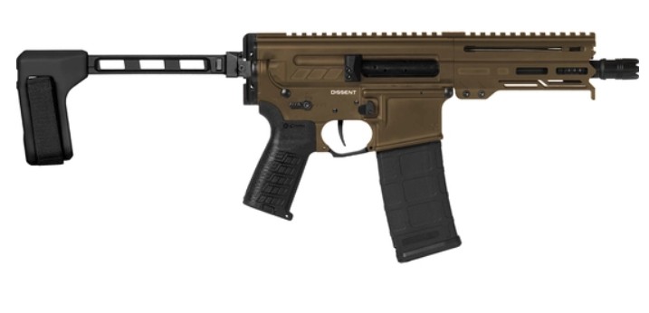 CMMG Dissent MK4 300 Blackout 6.5″ Barrel W/ Brace Midnight Bronze 30A2D0F-MB