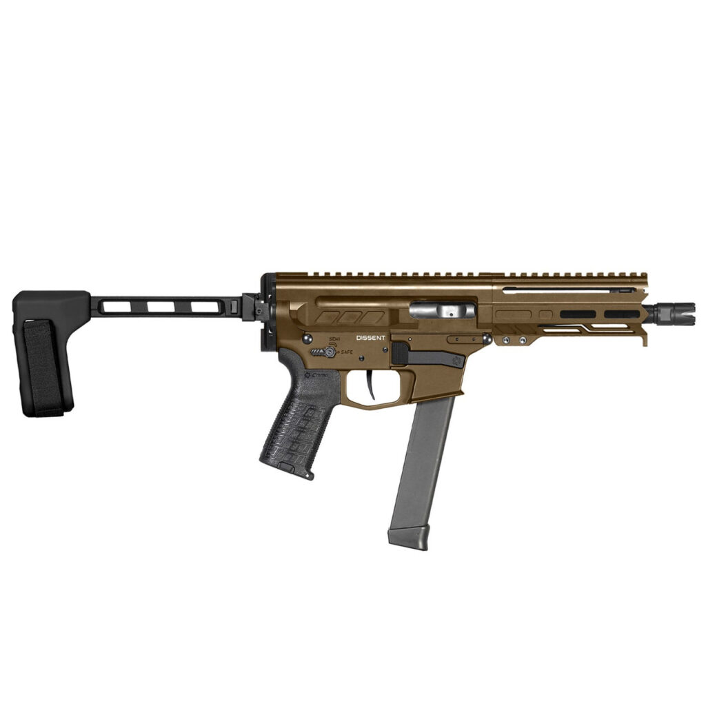 CMMG Dissent MKGS 9mm 6.5″ Barrel W Brace Midnight Bronze 99A660F-MB