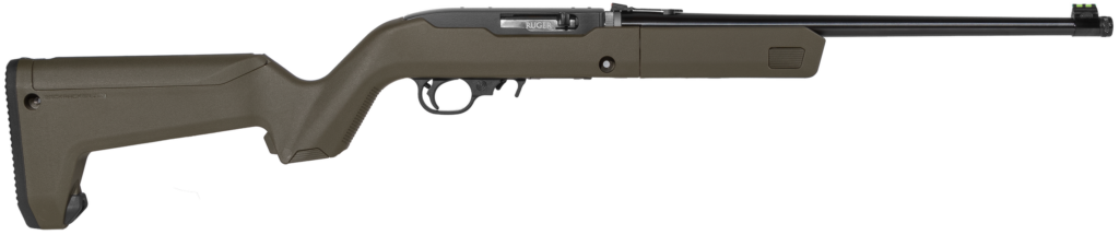 Ruger 10/22 Takedown 22 LR 16″ Threaded Barrel OD Green Magpul Backpacker Stock 32013