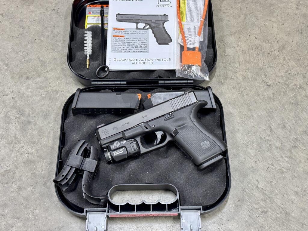 Glock 19M Gen 5 9mm 15rd FBI Marines Early Austria Half-Moon Cut Ameriglo Agent NS TLR-7