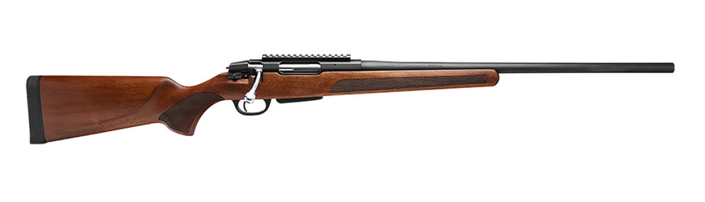 Stevens 19059 334 Bolt Action 270 Win 3+1 20″ Matte Black Heavy Sporter Barrel, Matte Black Picatinny Rail Carbon Steel Receiver, Fixed Turkish Walnut Stock, Ambidextrous