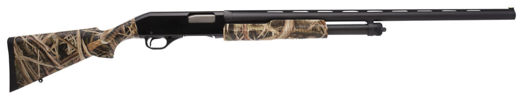 Stevens 22562 320 Field 12 Gauge Pump 3″ 5+1 28″ Matte Black Vent Rib Barrel, Matte Black Aluminum Drilled & Tapped Receiver, Fixed Mossy Oak Shadow Grass Blades Synthetic Stock, Ambidextrous