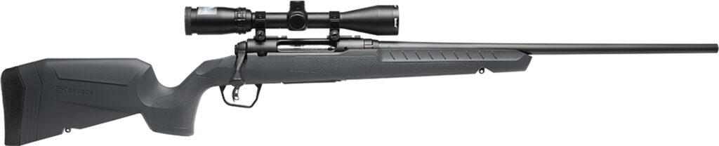 Savage Arms 32179 Axis 2 XP Combo Full Size 25-06 Rem 4+1 22″ Black Sporter Barrel, Black Carbon Steel Receiver Drilled & Tapped, Gray Fixed Synthetic Stock, Weaver 3-9x40mm Scope, Right Hand