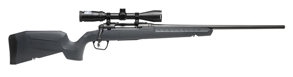 Savage Arms 32181 Axis 2 XP Combo Full Size 30-06 Springfield 4+1 22″ Black Sporter Barrel, Black Carbon Steel Receiver Drilled & Tapped, Gray Fixed Synthetic Stock, Weaver 3-9x40mm Scope, Right Hand