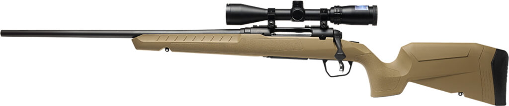Savage Arms 32200 Axis 2 XP Combo 400 Legend 4+1 22″ Black Sporter Barrel, Black Drilled & Tapped Steel Receiver, Fixed Flat Dark Earth Synthetic Stock, Left Hand, Boresighted 3-9×40