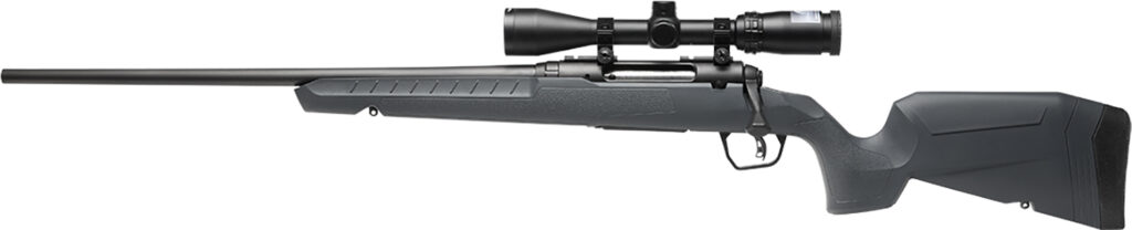 Savage Arms 32204 Axis 2 XP Combo Full Size 223 Rem 4+1 22″ Black Sporter Barrel, Black Carbon Steel Receiver Drilled & Tapped, Gray Fixed Synthetic Stock, Weaver 3-9x40mm Scope, Left Hand