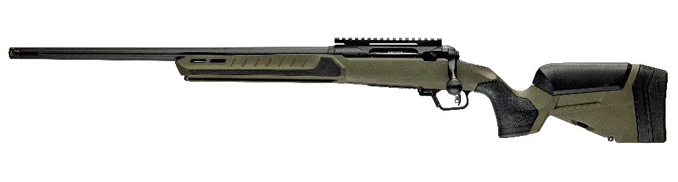 Savage Arms 32645 110 Core Predator Full Size 22 ARC 10+1 22″ Medium Heavy Fluted Barrel, Arca Rail Forend, Hunter Green AccuStock w/AccuFit V2 Synthetic Stock, Left Hand