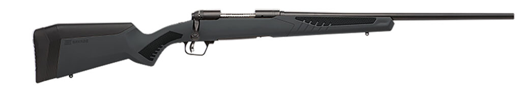 Savage Arms 57039 110 Hunter Full Size 270 Win 4+1 22″ Matte Black Button-Rifled Barrel, Matte Black Drilled & Tapped Carbon Steel Receiver, Adj AccuStock Matte Gray Synthetic Stock, Right Hand