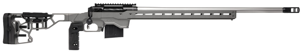 Savage Arms 57556 110 Elite Precision 308 Win 10+1 26″ Matte Stainless, Matte Black Rec, Gray Cerakote Adjustable MDT ACC Aluminum Chassis Stock