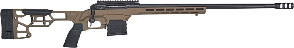 Savage Arms 57564 110 Precision 6.5 Creedmoor 10+1 24″, Matte Black Rec/Barrel, Flat Dark Earth Cerakote MDT LSS XL Chassis, Polymer Grip