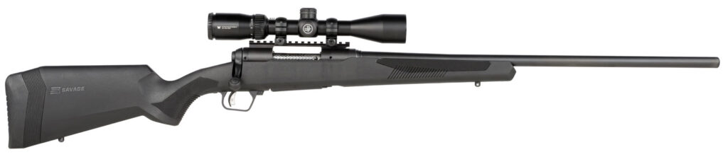 Savage Arms 57595 110 Apex Hunter XP 6.5 PRC 2+1 24″, Matte Black Metal, Synthetic Stock, Vortex Crossfire II 3-9x40mm Scope