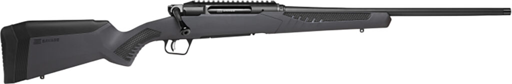 Savage Arms 57910 Impulse Driven Hunter 300 Win Mag 3+1 20″ Matte Black Threaded Barrel, Matte Black Carbon Steel Receiver w/Picatinny Rail, Gray AccuStock Synthetic Stock, Ambidextrous