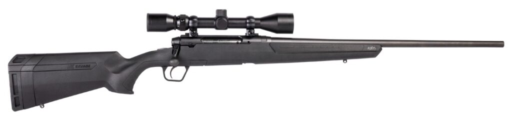 Savage Arms 57987 Axis XP  350 Legend 4+1 18″ Matte Black Black Carbon Steel Barrel & Drilled & Tapped Receiver, Black Fixed Synthetic Stock, Weaver 3-9x40mm Scope, Right Hand