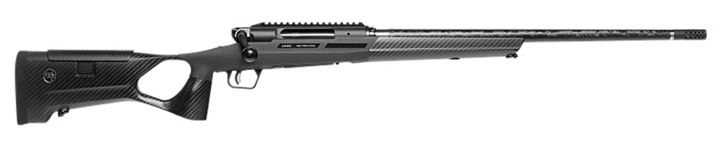 Savage Arms 58108 Impulse KLYM 300 WSM 2+1 24″ Carbon Fiber Threaded Barrel, Black Aluminum Receiver Picatinny Rail, Black Custom by FBT Carbon Fiber Stock, Ambidextrous