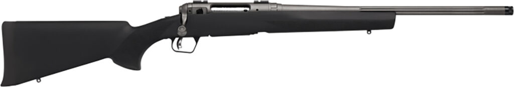 Savage Arms 58268 110 Trail Hunter Lite Full Size 6.5 Creedmoor 4+1 20″  Fluted/Threaded Barrel, Drilled & Tapped Steel Receiver, Black Fixed Synthetic Stock