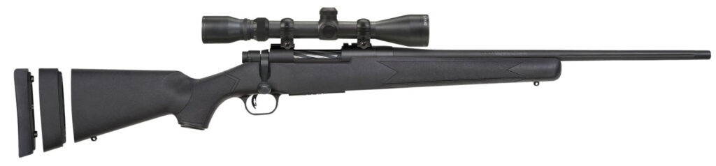 Mossberg 28027 Patriot Super Bantam 6.5 Creedmoor Caliber with 5+1 Capacity, 20″ Fluted Barrel, Blued Metal Finish & Black Synthetic Stock Right Hand (Youth) Includes 3-9x40mm Scope