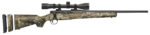 Mossberg 28066 Patriot Super Bantam 7mm-08 Rem Caliber with 5+1 Capacity, 20" Fluted Barrel, Blued Metal Finish & TrueTimber Strata Synthetic Stock Right Hand (Youth) Includes 3-9x40mm Scope