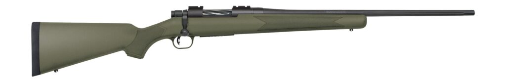 Mossberg 28075 Patriot  243 Win 5+1 Matte Blued Fluted Barrel, OD Green Synthetic Stock