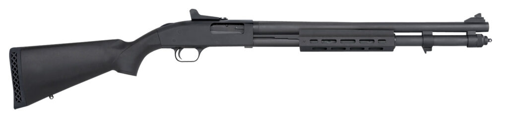 Mossberg 50674 590  12 Gauge Pump 3″ 8+1 20″ Matte Blued Steel Barrel, Matte Blued Drilled & Tapped Receiver, M-LOK Handguards, Black Fixed Synthetic Stock