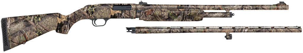 Mossberg 54183 500 Combo 20 Gauge 5+1 3″ 26″ Overall Mossy Oak Break-Up Country, Vent Rib/24″ Slugster Barrels,  Fixed Synthetic Stock, Fully Rifled Bore Choke