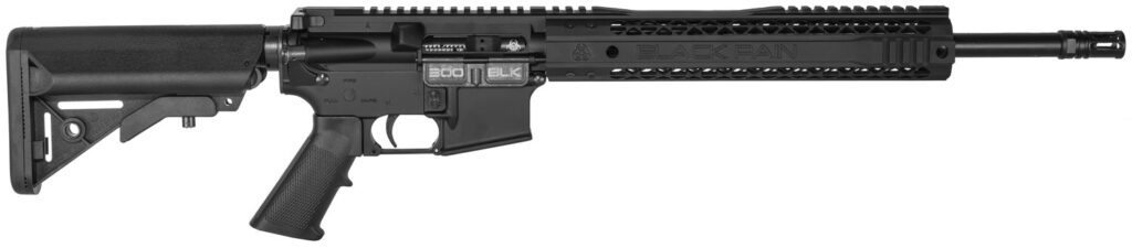 Black Rain BROSPEC15300BLK Spec15  300 Blackout 16″ 30+1 Black Hard Coat Anodized Enhanced G.I. Sopmod Stock