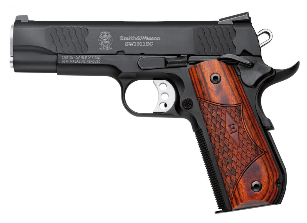 SMITH AND WESSON SW1911SC 45A 4.25″ BL NS E-SER