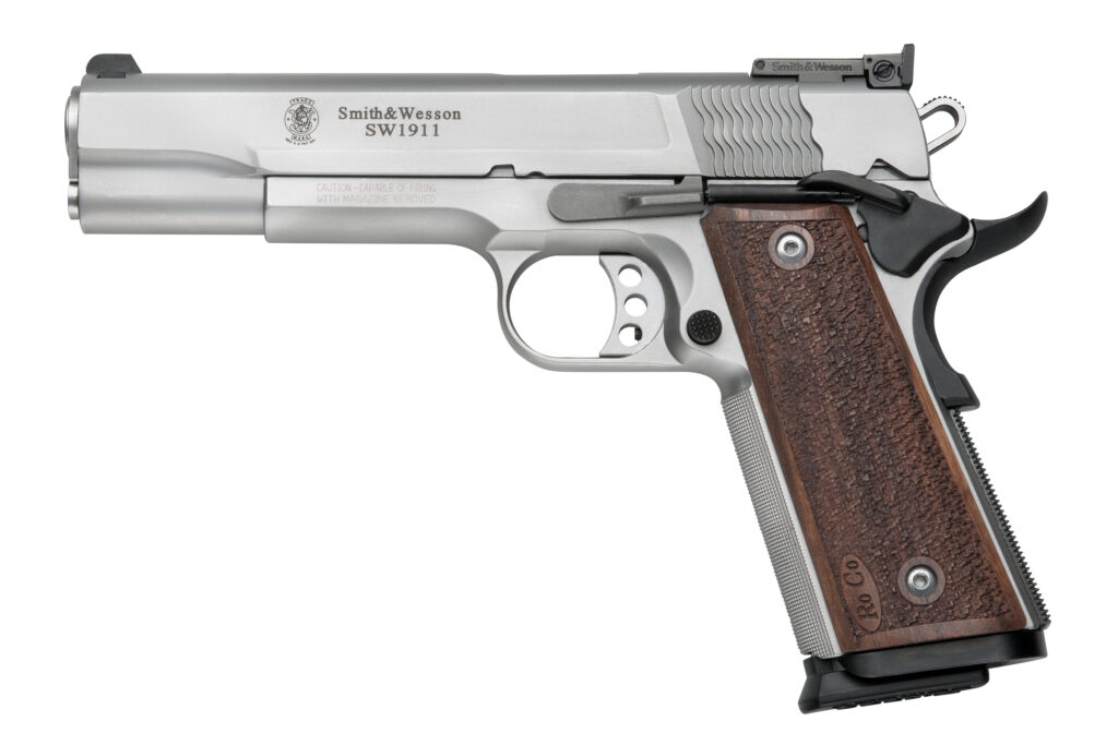 SMITH AND WESSON SW1911 9MM 10+1 5″ SS/WD AS  #