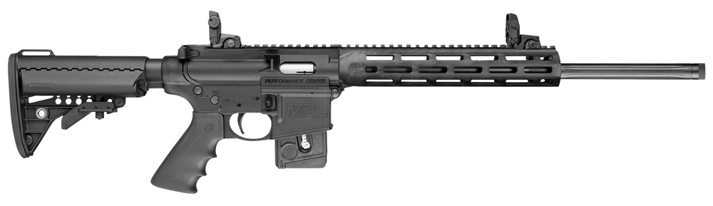 Smith & Wesson 10205 M&P15 Performance Center Sport 22 LR 10+1 18″ Threaded Barrel,  Vltor Adjustable Stock, Magpul Folding MBUS Sights, Match Grade Precision Barrel,Chamber & Trigger, Hogue Grip, Opt