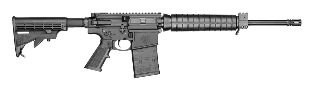 Smith & Wesson 12606 M&P10 Sport 6.5 Creedmoor 20+1 16″ Black Armornite Steel Barrel, Matte Black Picatinny Rail Aluminum Receiver, 6 Position Black Synthetic Stock, Black Polymer Grip