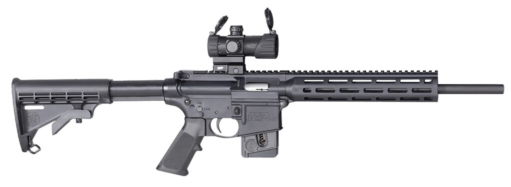 Smith & Wesson 12724 M&P15 Sport *State Compliant 22 LR 10+1 16.50″ Black Barrel, Matte Black Aluminum Receiver w/Picatinny Rail, M-LOK Handguard, Black Fixed Synthetic Stock, Black Polymer Grip, S&W