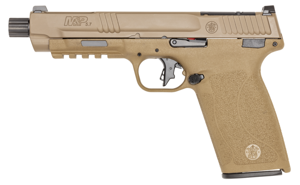 SMITH AND WESSON M&P5.7 OR 5.7X28 5″ FDE TB