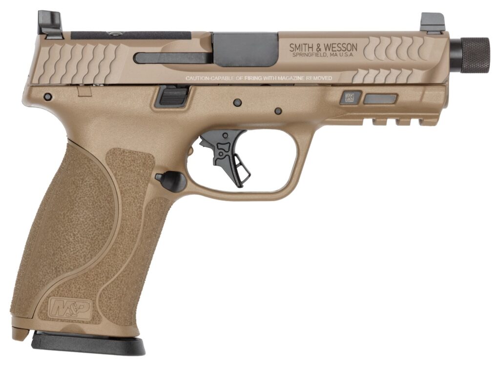 Smith & Wesson 14832 M&P9 M2.0 Sports South Exclusive 9mm Luger 23+1 4.72″ Black Armornite Threaded Barrel, Flat Dark Earth Cerakote Stainless Steel Optic Ready/Serrated Slide, Flat Dark Earth Polymer