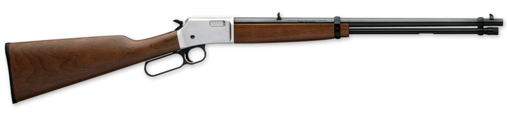 Browning 024107102 BL-22 FLD 22 Long/ 22 LR/ 22 Short 15+1 20″ Blued Barrel, Satin Nickel Steel Receiver, Satin Black Walnut/ Wood Stock, Right Hand