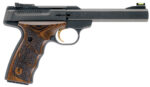 Browning 051428490 Buck Mark Plus UDX *CA Compliant 22 LR 10+1 5.50" Matte Black Slab Side Barrel, Matte Black Serrated Slide & Aluminum Frame, Finger Groove Laminate Grip