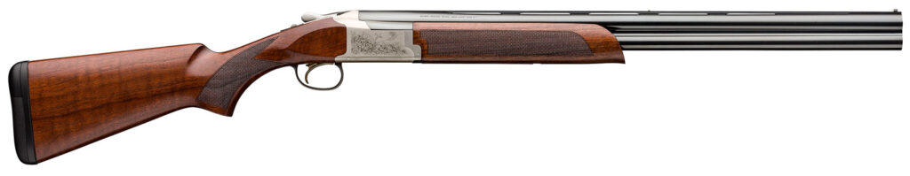 Browning 0182093004 Citori 725 Feather Full Size 12 Gauge Break Open 3″ 2rd 28″ Blued Over/Under Vent Rib Barrel, Engraved Silver Nitride Aluminum Receiver, Fixed Grade II/III Black Walnut Stock