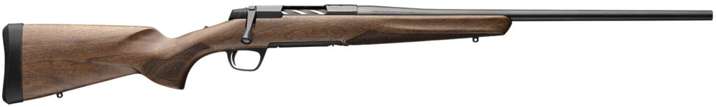 Browning 036001294 X-Bolt 2 Hunter Full Size 6.5 PRC 3+1 24″ Matte Blued Sporter Barrel, Matte Blued Drilled & Tapped Steel Receiver, Fixed Satin Checkered Walnut Stock