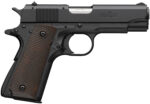 Browning 051064490 1911 A1 Compact Frame 22 LR 10+1 3.63" Stainless Steel Barrel, Matte Black Serrated Slide, Matte Black Polymer Frame, Brown Composite Grip