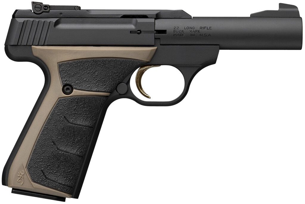 Browning 051603490 Buck Mark Micro Bull 22 LR 10+1 4″ Matte Blued  Bull Barrel, Matte Black Serrated Slide, Matte Black Aluminum Frame, UFX Overmolded Grip
